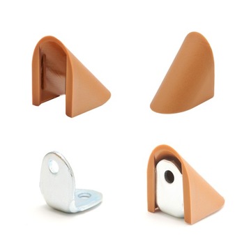 1 x МЕБЕЛЬНЫЙ УГЛОВОЙ КРОНШТЕЙН ТЕМНЫЙ КОМБИНИРОВАННЫЙ КРОНШТЕЙН, ОПОРА ПОЛКИ - ДУБ