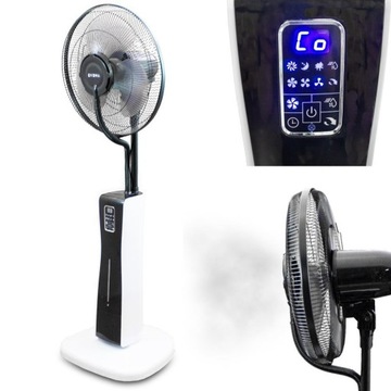 WENTYLATOR LED Z NAWILŻACZEM POWIETRZA, CICHY I SKUTECZNY