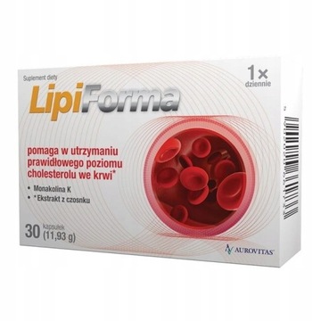 LipiForma monakolina prawidłowy cholesterol 30 kap