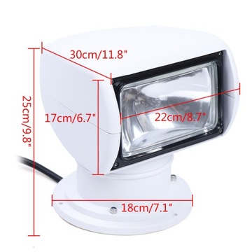 100W 12V SZPERACZ JACHTOWY łODZI Z PILOTEM 360°