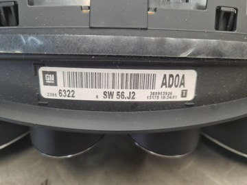 22956322 PŘÍSTROJOVÁ DESKA BUDÍKY OPEL INSIGNIA A 2.0 TURBO EVROPA