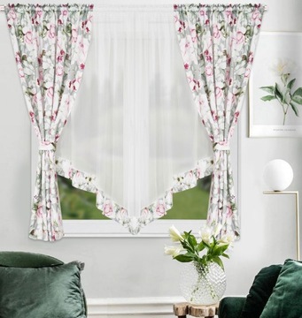 ГОТОВЫЕ ШТОРЫ С ЦВЕТАМИ ГОТОВЫЕ ШТОРЫ ДЛЯ ГОСТИНОЙ ВУАЛЬ