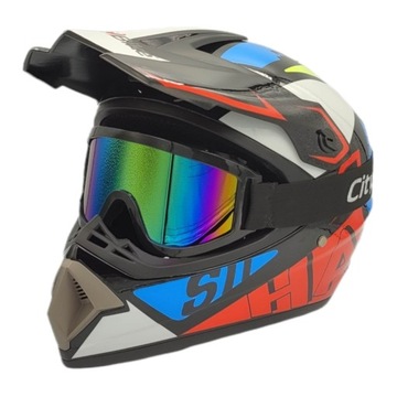 KASK CROSSOWY ENDURO LEKKI + GOGLE