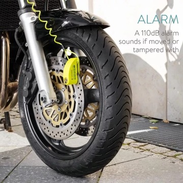 NAVARIS СИГНАЛИЗАЦИЯ ДИСК/ВЕЛОСИПЕДНЫЙ ЗАМОК 110DB ЖЕЛТЫЙ