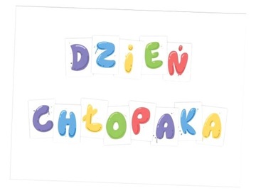 LITERY DEKORACYJNE A4 - DZIEŃ CHŁOPAKA 10EL