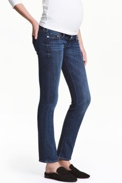 H&M MAMA Straight Jeans Dżinsy prostą nogawką Spodnie jeansowe ciążowe 40 L