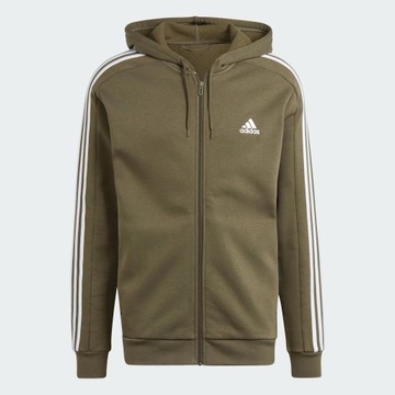 Bluza męska Essentials Fleece 3-Stripes Full-Zip z