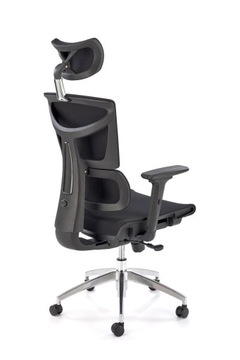 OBROTOWY FOTEL MARCUS CZARNY ERGONOMICZNY do 130 kg / SPEŁNIA NOWE NORMY