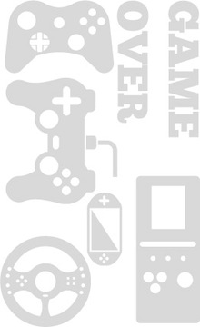 Naprasowanka odblaskowa na odzież GAME OVER