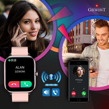 SMARTWATCH ЖЕНСКИЕ ЧАСЫ GIEWONT Dynamic GW230 ЗВОНКИ SMS Шаги Польский