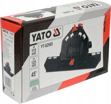 YATO PRZYSTAWKA DO SZLIFOWANIA PŁYTEK KĄT 45° DLA SZLIFIEREK KĄTOWYCH 125mm