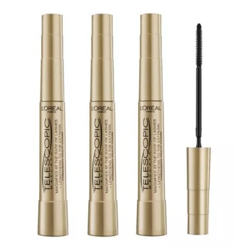 Loreal Telescopic ( ZŁOTA SZATA ) / czarny 3x8ml. / 3pak /