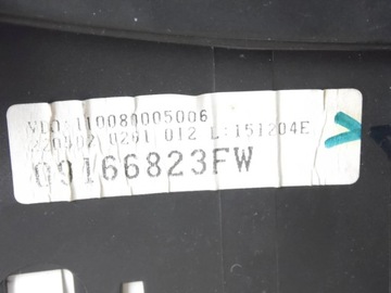 OPEL CORSA C 1.2 PŘÍSTROJOVÁ DESKA 09166823FW