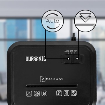 Duronic PS132 Мини-уничтожитель бумаги, корзина 3,5 л