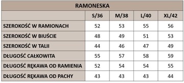 Klasyczna RAMONESKA CZARNA Eko Skóra, KURTKA WIOSENNA Damska, r. XL