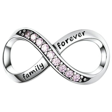 Charms Koralik Bransoletki FOREVER FAMILY srebro
