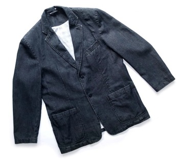 MARKS&SPENCER L MARYNARKA MĘSKA CASUAL JEANS JEANSOWA MELANŻOWA SPORTOWA