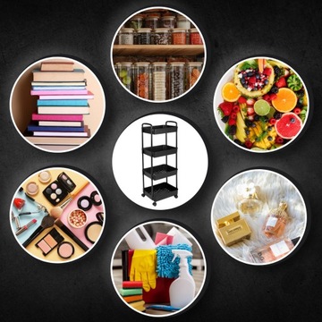 Кухонная тележка СТОЛ НА КОЛЕСАХ 4-ЯРУСНАЯ ТЕЛЕЖКА С ЗАМКОМ НА КОЛЕСАХ