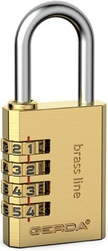 GERDA KŁÓDKA SZYFROWA KMS S30 BRASS ZMIENNY SZYFR