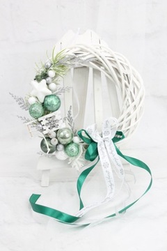 Рождественский венок на дверь, украшение, ЗЕЛЕНОЕ украшение