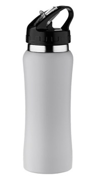 Bidon termiczny kubek z rurką i ustnikiem FRESCO stal nierdz. 400 ml szary