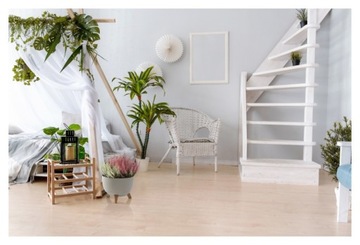 Чаша ROMA fi290 цветочный горшок из белых ламелей