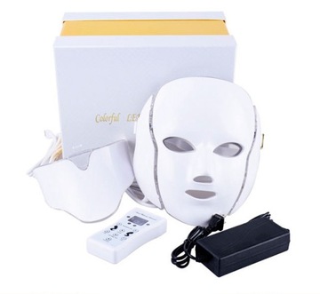 Профессиональная светодиодная маска 7 цветов, лицо + шея.