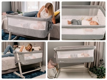 ДОПОЛНИТЕЛЬНАЯ КРОВАТЬ Lionelo Theo Travel Боковая кровать, РЕГУЛИРУЕМАЯ