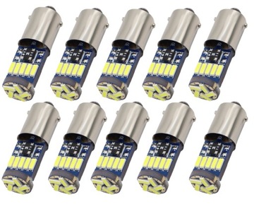 10x BIAŁA ŻARÓWKA BA9S T4W 15 LED 4014 SMD 12V CANBUS pozycja POSTOJÓWKA