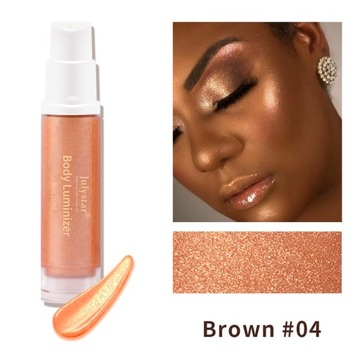04#BROWN Glow Rozświetlacz z połyskującym brokatem 10ML