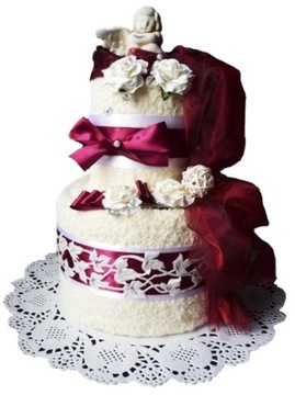 ОРИГИНАЛЬНЫЙ красивый свадебный подарочный торт из полотенца