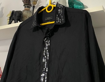 pks свободные современные черные пайетки Zara S элегантный оверсайз