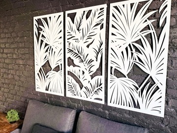 3D ДЕКОРАТИВНЫЕ АЖУРНЫЕ ПАНЕЛИ, МОНСТЕРА, ПАЛЬМА, L