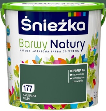 FARBA ŚNIEŻKA BARWY NATURY 2,5l NATURALNA ZIELEŃ