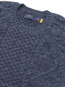 POLO RALPH LAUREN Aran Crew Neck Knit Sweater Regular Fit sweter M