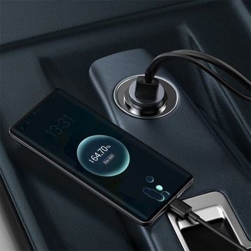 Быстрое автомобильное зарядное устройство Baseus, 3 порта USB-A, USB-C, мощный блок питания PD мощностью 120 Вт.