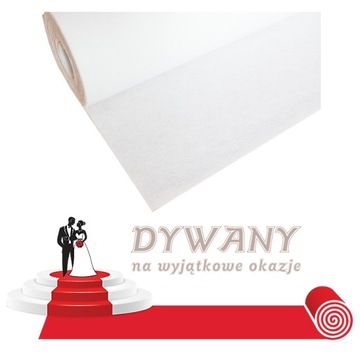 biały dywan na ślub, do kościoła szer. 1m EKONO