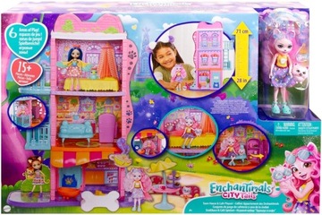 ENCHANTIMALS Miejski Domek z Kawiarenką + Lalka