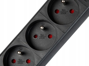 УДЛИНИТЕЛЬ ПИТАНИЯ МОЩНЫЙ ПЕРЕКЛЮЧАТЕЛЬ 2x USB 4 РОЗЕТКИ 1,5 М