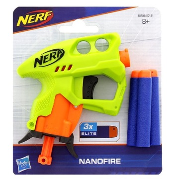 NERF HASBRO PISTOLET WYRZUTNIA STRZAŁEK NANO FIRE