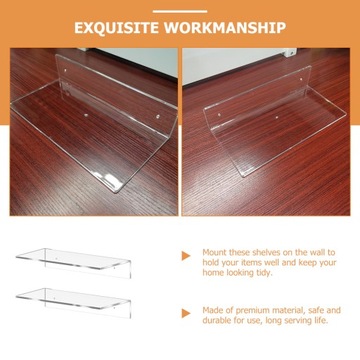 Półka akrylowa Półka na ścianę w kształcie księżyca 2 szt