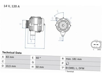 ALTERNÁTOR BOSCH 0 986 047 540