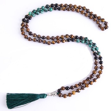 8mm Yellow Tiger Eyes Turquesa Africana Black