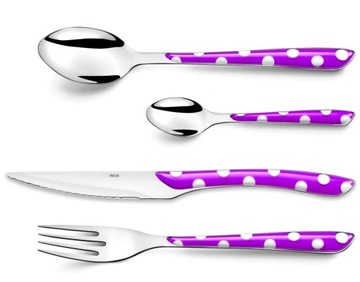 AMEFA 24 MODERN MODERN ЦВЕТНЫЕ СТОЛОВЫЕ ПРИБОРЫ С УЗОРОМ ECLAT, ФИОЛЕТОВЫЙ