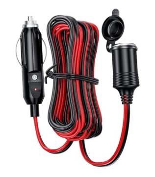 Удлинительный кабель для розетки прикуривателя, длина 4 м, длина 400 см, кабель 15 А, прочный, длинный.