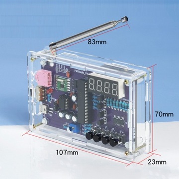 FM-радио, цифровой светодиодный дисплей + комплект корпуса «сделай сам»