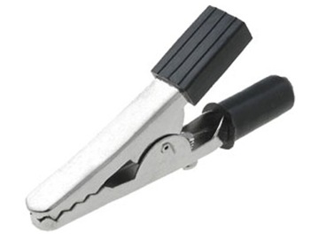 Krokodylek pomiarowy izolowany gniazdo 4mm KK104SW