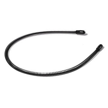 Unisex Metal Wavy Spring Hair Hoop Black Non Slip Outdoor Sports Headbands