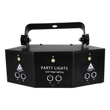 Лазерное сценическое освещение RGB DMX с 9 глазами