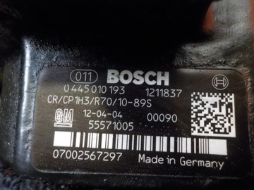 INSIGNIA ZAFIRA 2.0 CDTI 12R 130KM A20DT ČERPADLO VSTŘIKOVAČE 0445010193